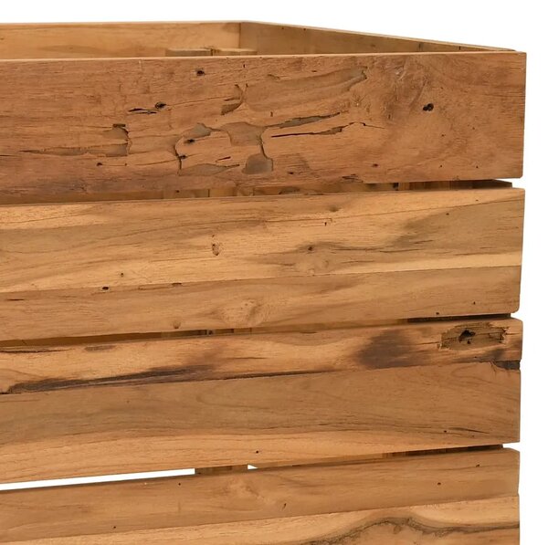 Povišena gredica 100 x 40 x 38 cm reciklirana tikovina i čelik - 100 x 40 x 38 cm 1 100 x 40 x 38 cm