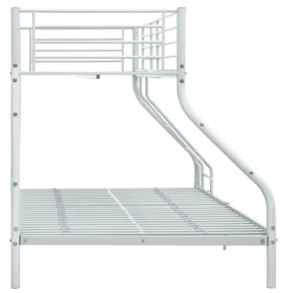 Okvir za krevet na kat bijeli metalni 140 x 200 / 90 x 200 cm - Bijela Ne Bijela