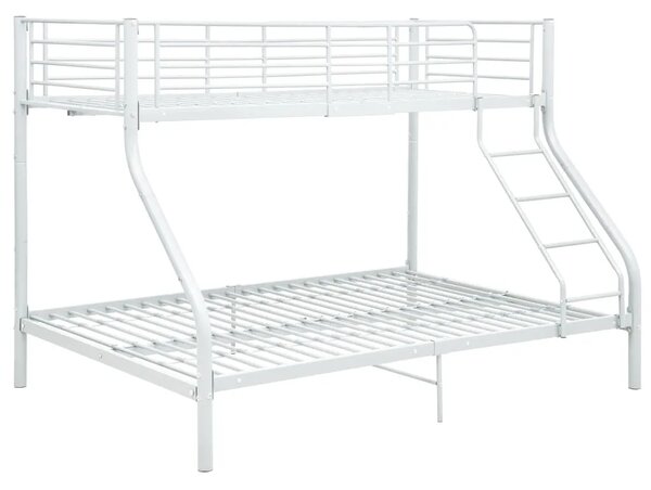 Okvir za krevet na kat bijeli metalni 140 x 200 / 90 x 200 cm - Bijela Ne Bijela