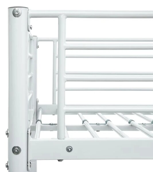 Okvir za krevet na kat bijeli metalni 140 x 200 / 90 x 200 cm - Bijela Ne Bijela