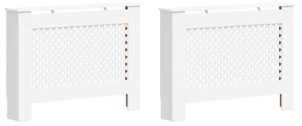 Pokrovi za radijator 2 kom bijeli 112 x 19 x 81 5 cm MDF - Bijela 112 x 19 x 81.5 cm 2 Bijela