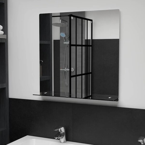 Zidno ogledalo s policom 60 x 60 cm od kaljenog stakla - 60 x 60 cm 1 Pravokutno 60 x 60 cm