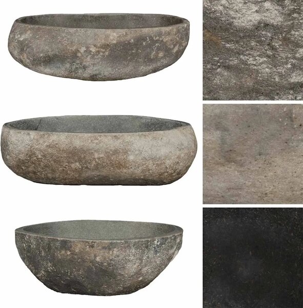 Lavabo - Umivaonik od riječnog kamena ovalni (45 - 53) x (34 - 41) cm - 45-53 cm 45-53 cm