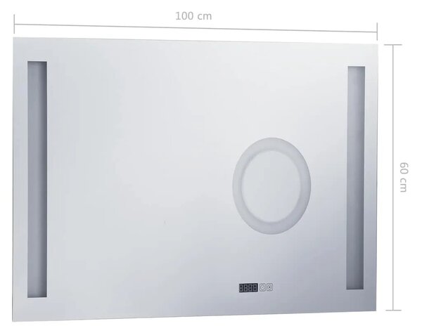 Kupaonsko LED zidno ogledalo sa senzorom na dodir 100 x 60 cm - 100 x 60 cm 1 100 x 60 cm
