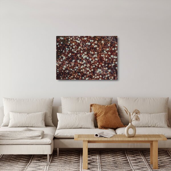 Staklena slika cvijeta šumske potočnice (70x50 cm)