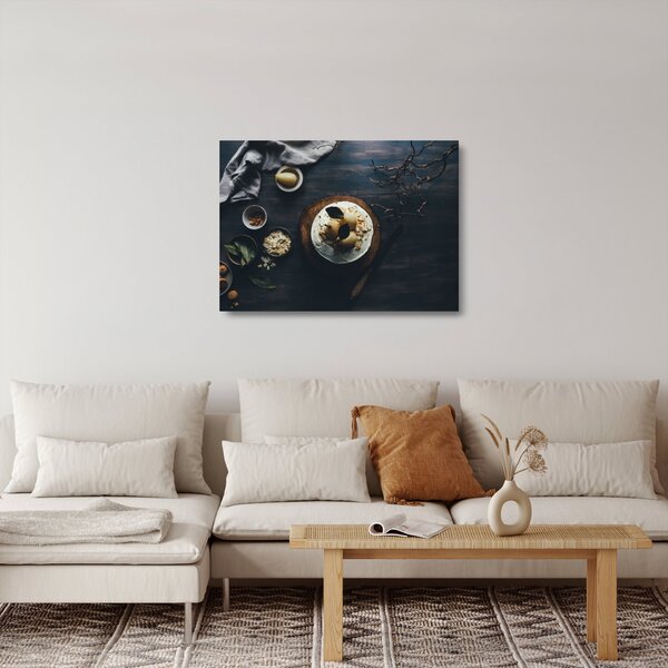 Staklena slika deserta na stolu (70x50 cm)