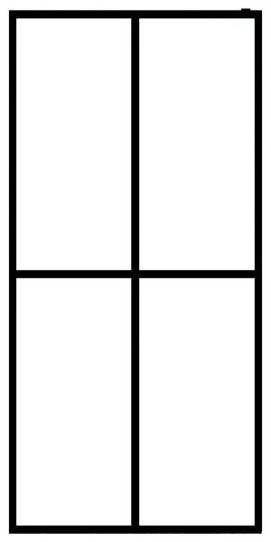 Pregrada za tuširanje od mutnog kaljenog stakla 100 x 195 cm - matirana bijela 100 x 195 cm Matirana bijela 100 x 195 cm