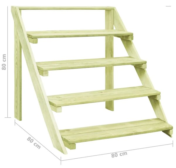Stalak za biljke 80 x 80 x 80 cm od impregnirane borovine