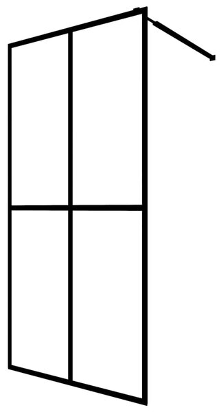 Pregrada za tuširanje od mutnog kaljenog stakla 100 x 195 cm - matirana bijela 100 x 195 cm Matirana bijela 100 x 195 cm