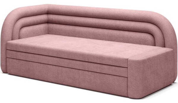 Ružičasta sklopiva/s prostorom za odlaganje sofa od šenila s lijevim kutom 223 cm Fabillo – ELTAP