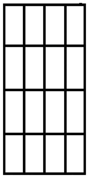 Pregrada za tuširanje od mutnog kaljenog stakla 80 x 195 cm - matirana bijela 80 x 195 cm Matirana bijela 80 x 195 cm