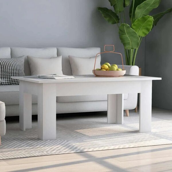 Stolić za kavu bijeli 100 x 60 x 42 cm od konstruiranog drva - Bijela 100 x 60 x 42 cm 1 Bijela