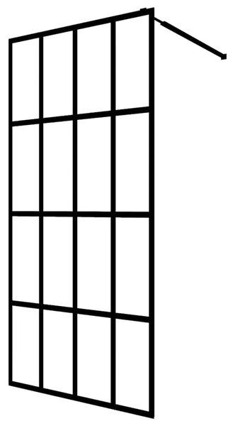 Pregrada za tuširanje od mutnog kaljenog stakla 80 x 195 cm - matirana bijela 80 x 195 cm Matirana bijela 80 x 195 cm
