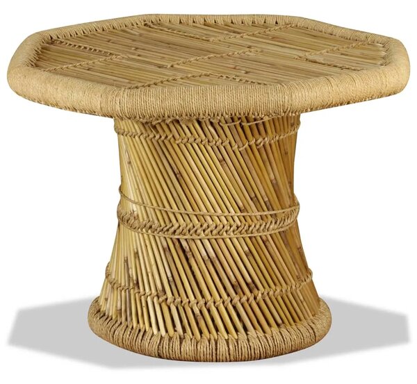 Stolić za kavu od bambusa osmerokutni 60 x 60 x 45 cm - Smeđa 1 Smeđa