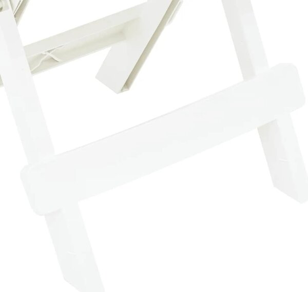 Sklopivi vrtni stol bijeli 45 x 43 x 50 cm plastični - Bijela 1 Bijela