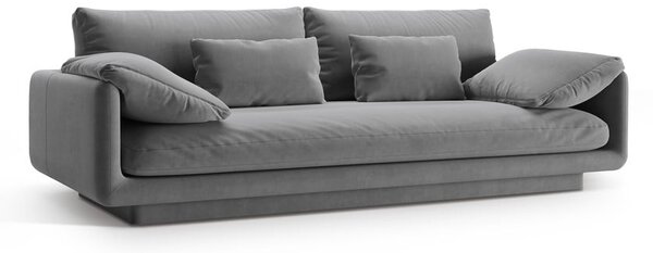Svijetlo siva baršunasti sofa 220 cm Torino – Micadoni