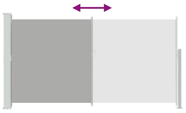 Uvlačiva bočna tenda za terasu 170 x 300 cm siva - Siva 170 x 300 cm 1 Siva