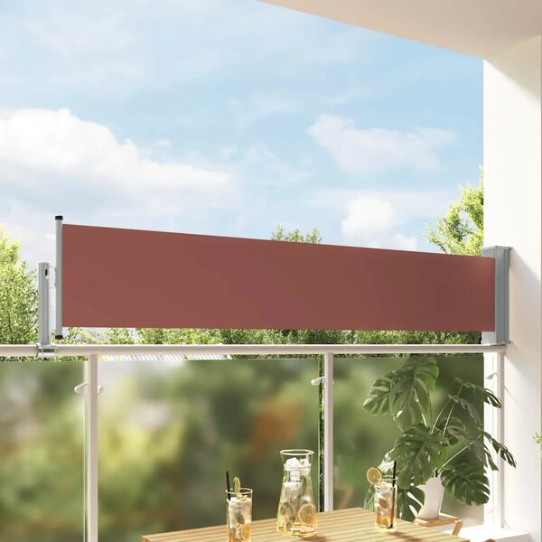 Uvlačiva bočna tenda za terasu 60 x 300 cm smeđa - Smeđa 60 x 300 cm 1 Smeđa