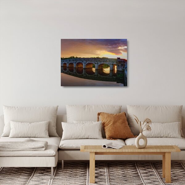 Staklena slika mosta (70x50 cm)