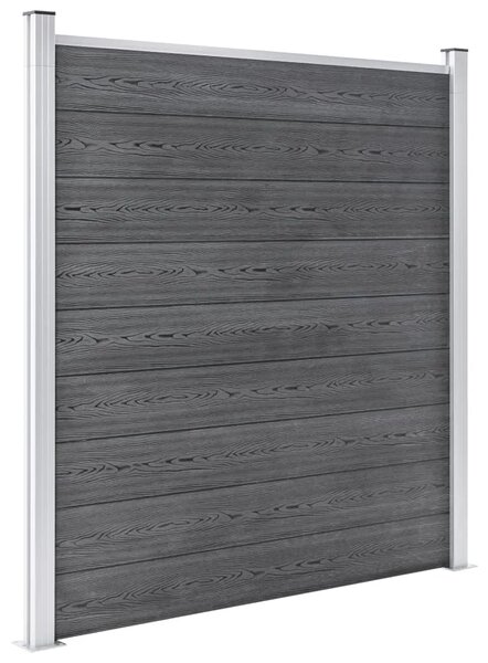 Vrtna ograda WPC 1737 x 186 cm siva - Siva 1 10 odjeljka Siva