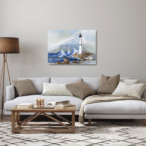 Staklena slika crtež svjetionika (70x50 cm)