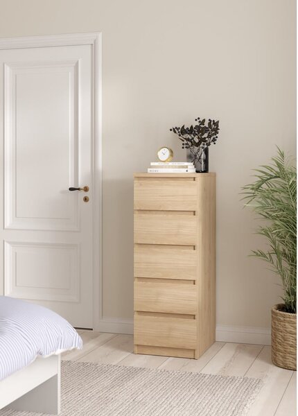 Komoda u dekoru hrasta u prirodnoj boji 40x111x50 cm Naia – Tvilum