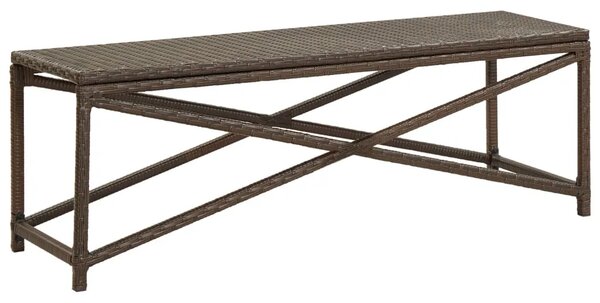 Vrtna klupa od poliratana 120 cm smeđa - Smeđa 120 cm 1 1