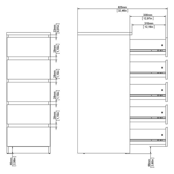 Komoda u dekoru hrasta u prirodnoj boji 40x111x50 cm Naia – Tvilum