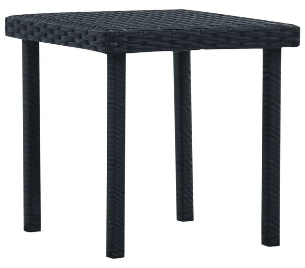 Vrtni Stolić za kavu crni 40 x 40 x 40 cm od poliratana - Crna 1 Crna