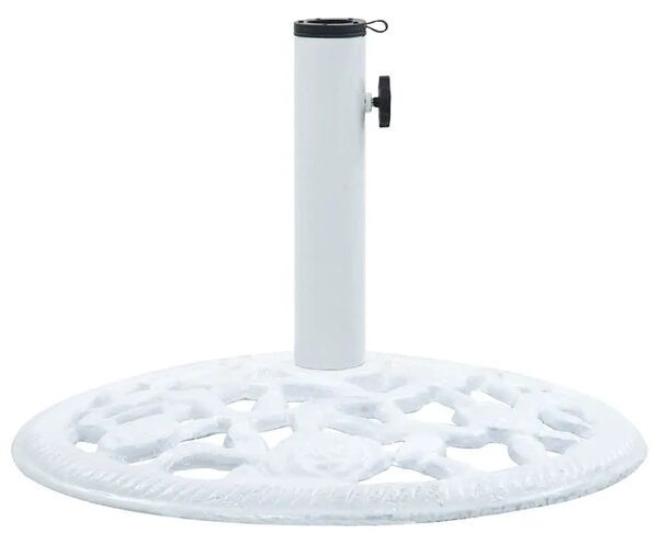 Stalak za suncobran bijeli 12 kg 48 cm od lijevanog željeza - Bijela 48 x 48 x 33 cm 1 Bijela