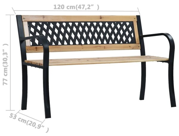 Vrtna klupa 120 cm drvena - 120 x 53 x 77 cm 1 1 120 x 53 x 77 cm
