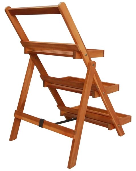 Stalak za biljke s 3 razine 50 x 63 x 80 cm od bagremovog drva