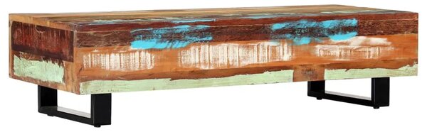 Stolić za kavu od obnovljenog drva i čelika 120 x 50 x 30 cm