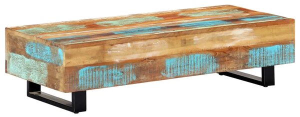 Stolić za kavu od obnovljenog drva i čelika 120 x 50 x 30 cm