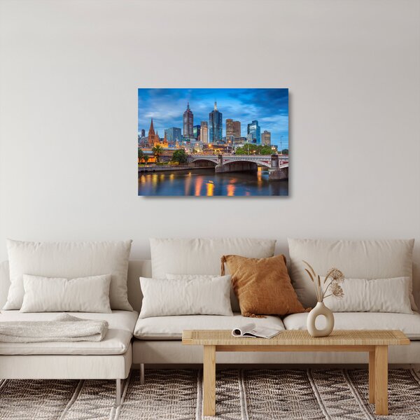 Staklena slika grada Melbournea (70x50 cm)
