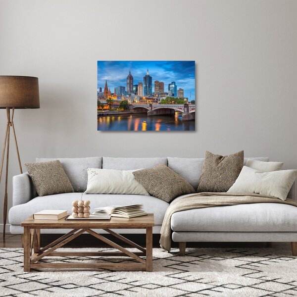 Staklena slika grada Melbournea (70x50 cm)