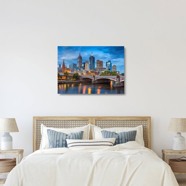 Staklena slika grada Melbournea (70x50 cm)
