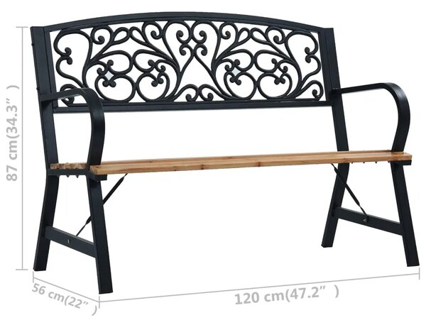 Vrtna klupa 120 cm drvena