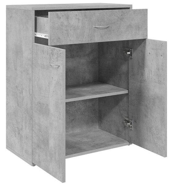 Komoda siva boja betona 60 x 30 x 75 cm od konstruiranog drva - Beton siva 1 Beton siva