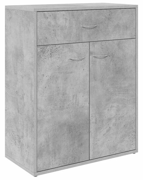 Komoda siva boja betona 60 x 30 x 75 cm od konstruiranog drva - Beton siva 1 Beton siva