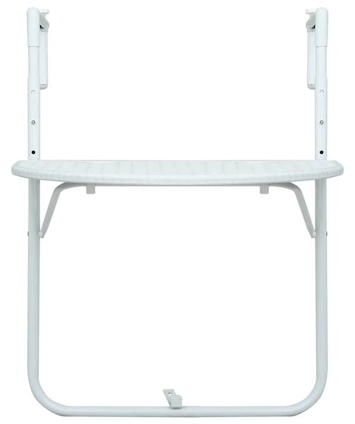 Viseći balkonski stol bijeli 60 x 64 x 83 5 cm plastični - Bijela 1 Bijela
