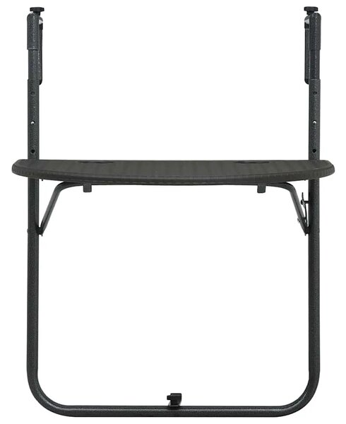 Viseći balkonski stol smeđi 60 x 64 x 83 5 cm plastični - Smeđa 1 Smeđa