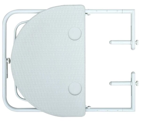 Viseći balkonski stol bijeli 60 x 64 x 83 5 cm plastični - Bijela 1 Bijela