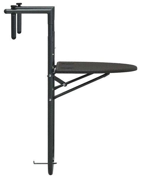 Viseći balkonski stol smeđi 60 x 64 x 83 5 cm plastični - Smeđa 1 Smeđa