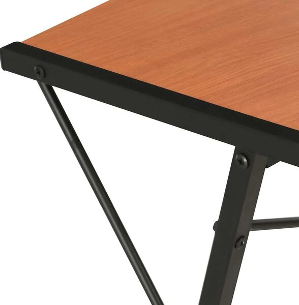 Radni stol s policom crno-smeđi 116 x 50 x 93 cm - Crna i smeđa Crna i smeđa