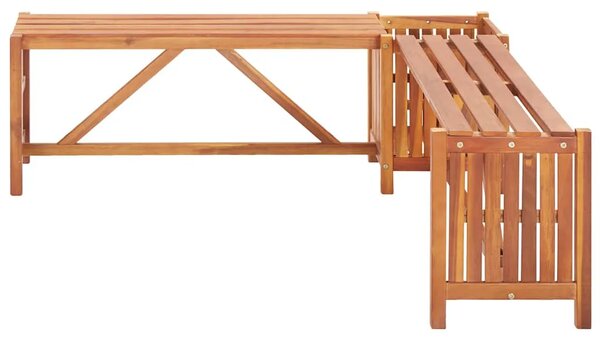 Kutna vrtna klupa sa sadilicom 117 x 117 x 40 cm bagremovo drvo - Smeđa 117 x 117 x 40 cm 1 1