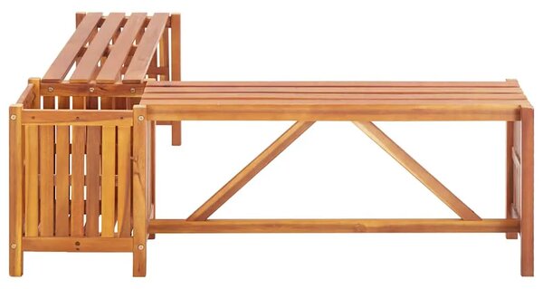 Kutna vrtna klupa sa sadilicom 117 x 117 x 40 cm bagremovo drvo - Smeđa 117 x 117 x 40 cm 1 1