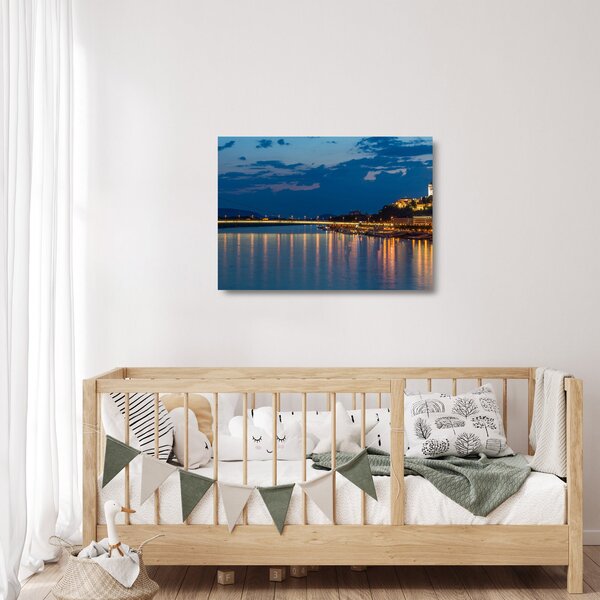 Staklena slika Bratislave s dvorcem (70x50 cm)