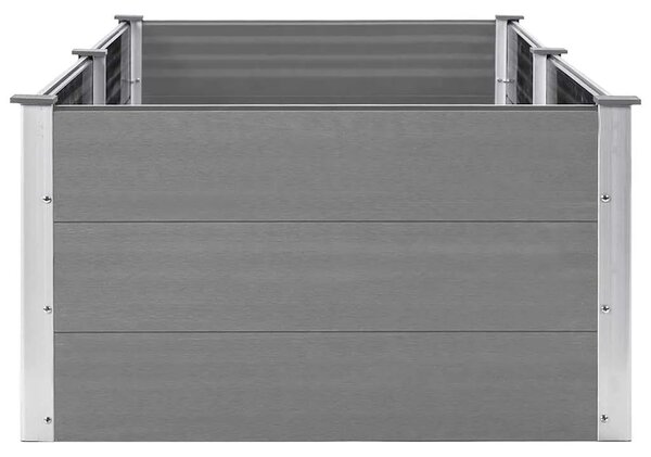 Vrtna posuda za sadnju 250 x 100 x 54 cm WPC siva - Siva 250 x 100 x 54 cm 1 250 x 100 x 54 cm