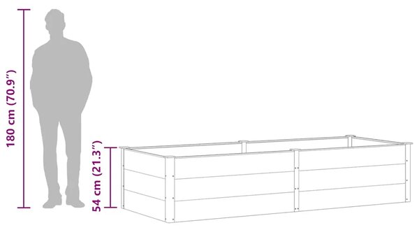 Vrtna posuda za sadnju 250 x 100 x 54 cm WPC siva - Siva 250 x 100 x 54 cm 1 250 x 100 x 54 cm